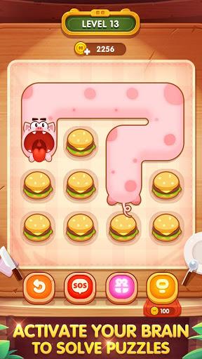 Foodie - Fill One Line Puzzle - Gameplay image of android game