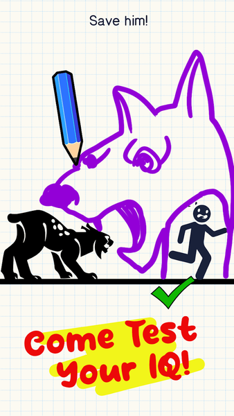 Stickman:Draw Save - Gameplay image of android game