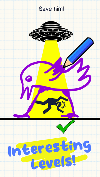 Stickman:Draw Save - Gameplay image of android game