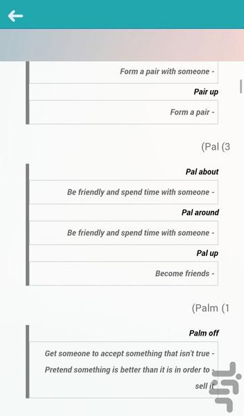 phrasal verbs - Image screenshot of android app