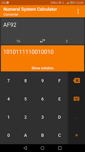 Numeral System Converter - Image screenshot of android app