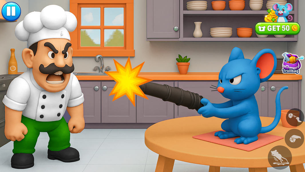 Chef vs Mouse: Prank Battle - عکس بازی موبایلی اندروید