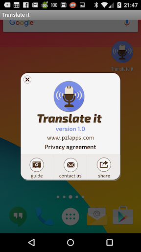 Voice translator Translate it - عکس برنامه موبایلی اندروید
