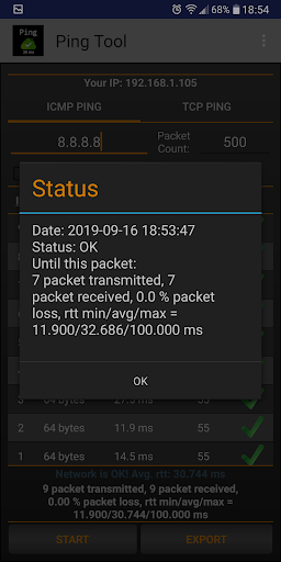 Ping Tool Gaming Network Test - عکس برنامه موبایلی اندروید