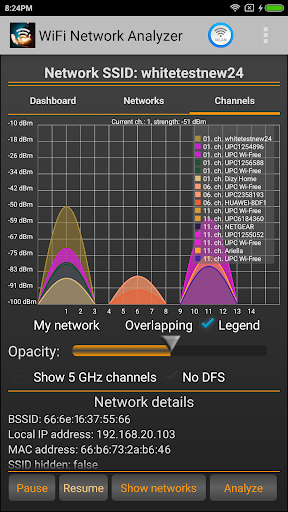 WiFi Analyzer - عکس برنامه موبایلی اندروید