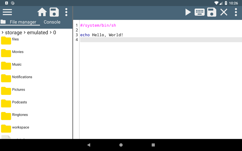 Shell Script Editor - عکس برنامه موبایلی اندروید