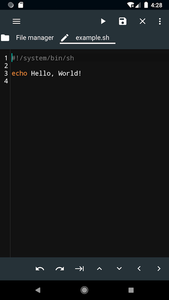 Shell Script Editor - عکس برنامه موبایلی اندروید