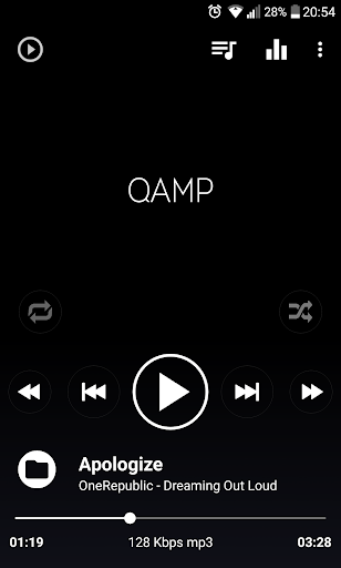Mp۳ player - Qamp - عکس برنامه موبایلی اندروید