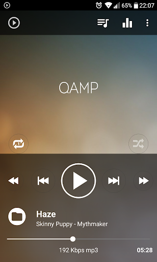 Mp3 player - Qamp - Image screenshot of android app