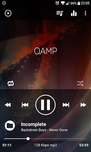 Mp3 player - Qamp - Image screenshot of android app