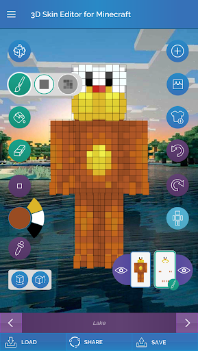 QB9's 3D Skin Editor for Minecraft - Image screenshot of android app