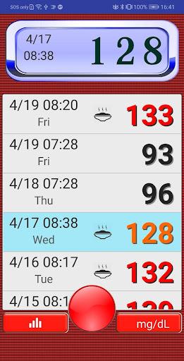 Blood Glucose Tracker - Image screenshot of android app