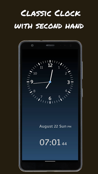 Classic Clock - second hand - عکس برنامه موبایلی اندروید