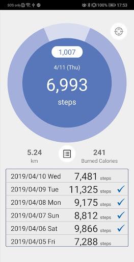 Pedometer, step counter - Image screenshot of android app