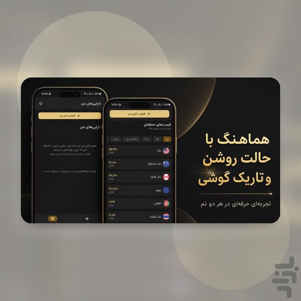 قیمک | دارایی من، قیمت طلا و ارز - عکس برنامه موبایلی اندروید
