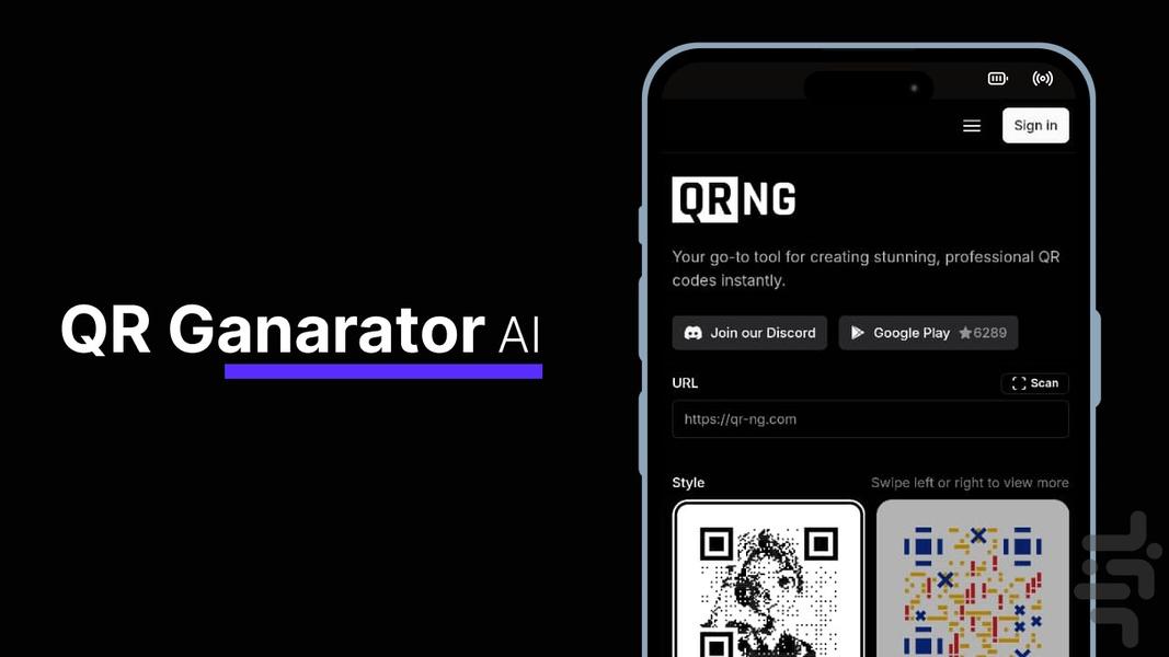 QR کد ساز هوش مصنوعی - عکس برنامه موبایلی اندروید