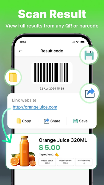 QR Code Scanner & Generator - عکس برنامه موبایلی اندروید