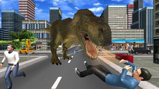 Angry Dinosaur City Attack Simulator 3D - Gameplay image of android game