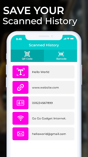 QR Reader: Barcode Scanner app - عکس برنامه موبایلی اندروید