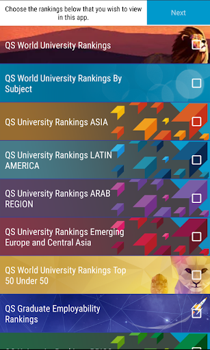 QS World University Rankings - عکس برنامه موبایلی اندروید