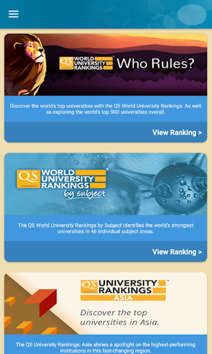 QS World University Rankings - عکس برنامه موبایلی اندروید