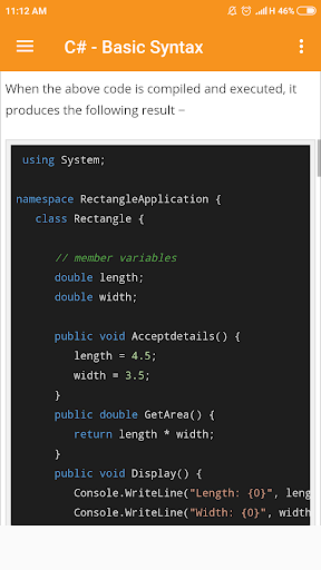 C# Tutorial - عکس برنامه موبایلی اندروید