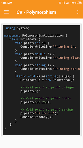 C# Tutorial - عکس برنامه موبایلی اندروید