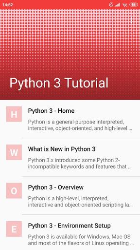 Python 3 Tutorials | Learn Python Offline - عکس برنامه موبایلی اندروید