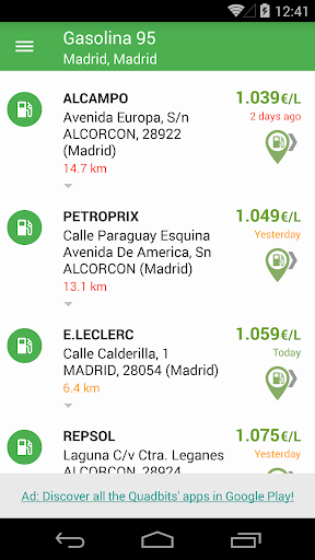 Gasoline and Diesel Spain - عکس برنامه موبایلی اندروید