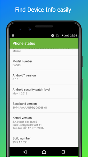 Service Menu for Sony Xperia - Image screenshot of android app