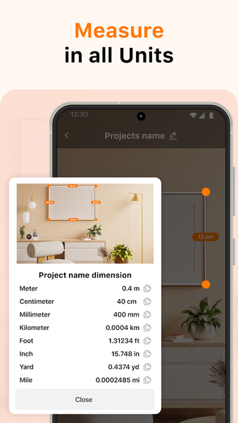 AR Measure : ۳D Tape Ruler - عکس برنامه موبایلی اندروید