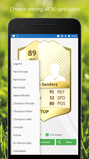 FUT Card Creator 23 - Gameplay image of android game