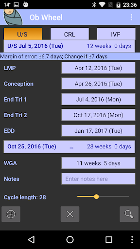 OB Wheel (Pregnancy calculator) - Image screenshot of android app