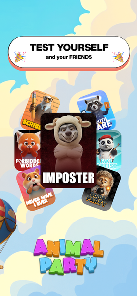 Imposter game - AnimalParty - Gameplay image of android game