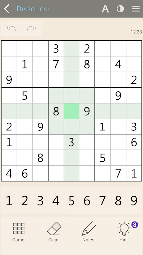 Sudoku classic - Gameplay image of android game