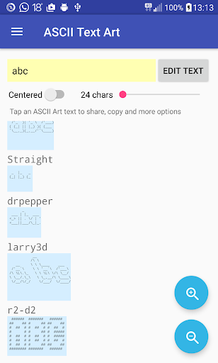 ASCII Text Art - Image screenshot of android app