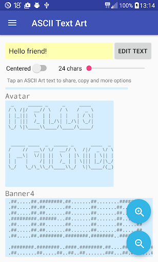 ASCII Text Art - عکس برنامه موبایلی اندروید