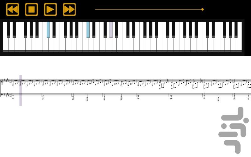 پیانو حرفه ای (آموزش پیانو) - Image screenshot of android app