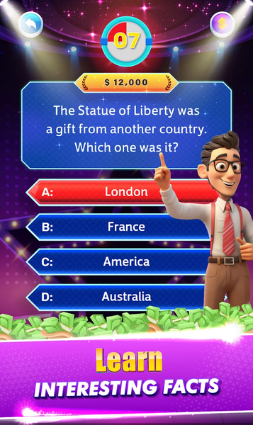 Trivia Games: Millionaire Quiz - Gameplay image of android game