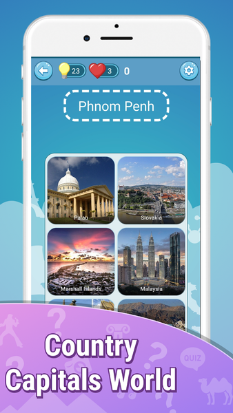 Country Capitals All City Quiz - عکس برنامه موبایلی اندروید