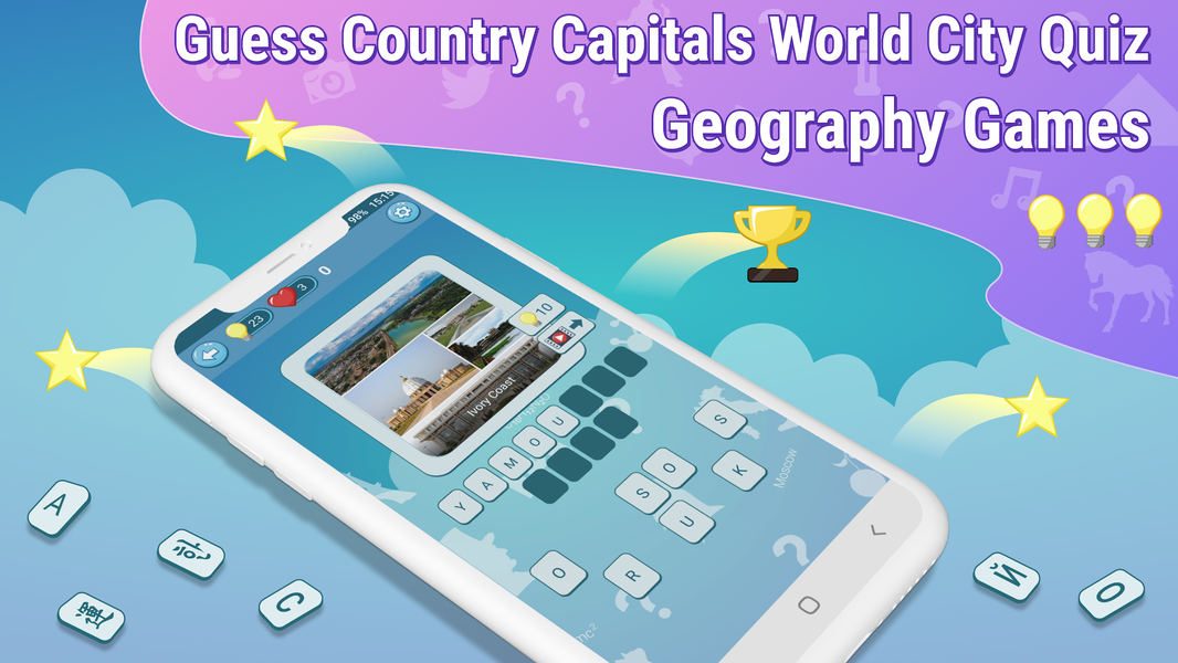 Country Capitals All City Quiz - عکس برنامه موبایلی اندروید
