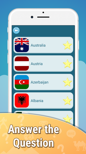 Flags the World Countries Quiz - Gameplay image of android game