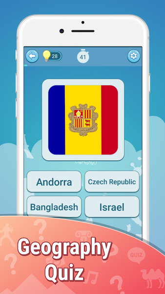 Flags the World Countries Quiz - Gameplay image of android game