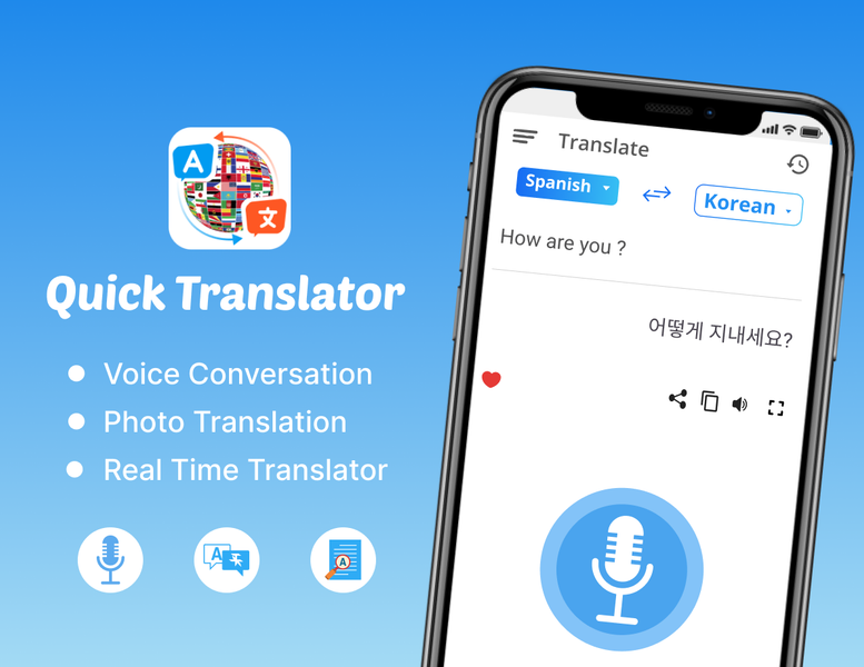 Quick Translate All Languages - عکس برنامه موبایلی اندروید