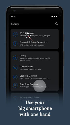 Quick Cursor: One-Handed mode - عکس برنامه موبایلی اندروید
