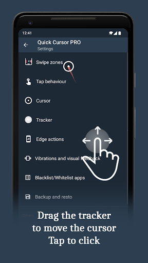 Quick Cursor: One-Hand Aid - Image screenshot of android app