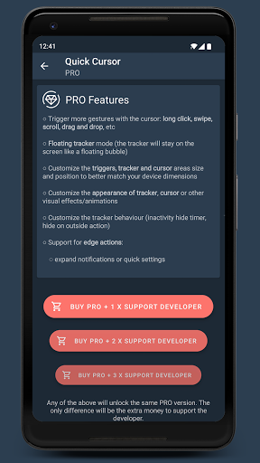 Quick Cursor: One-Hand Aid - Image screenshot of android app