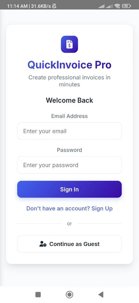 QuickInvoice Pro - عکس برنامه موبایلی اندروید