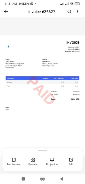 QuickInvoice Pro - عکس برنامه موبایلی اندروید