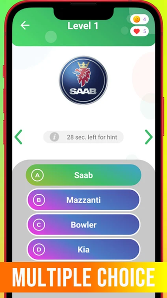 Car Logo Quiz: 500+ brands - Gameplay image of android game